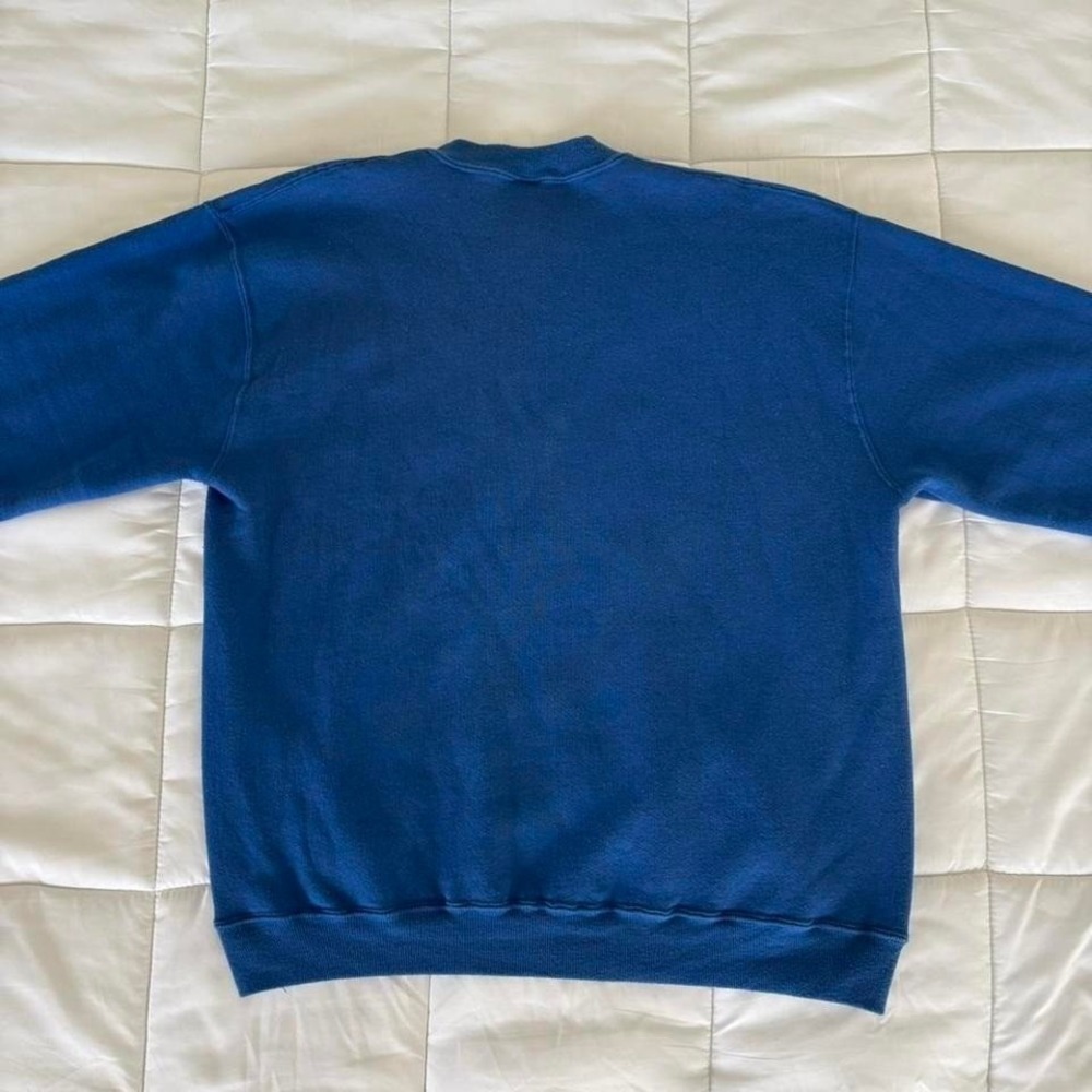 Vintage Russell Athletic Blue Crewneck Sweatshirt with Golf Hole Embroidery - Picture 5 of 5